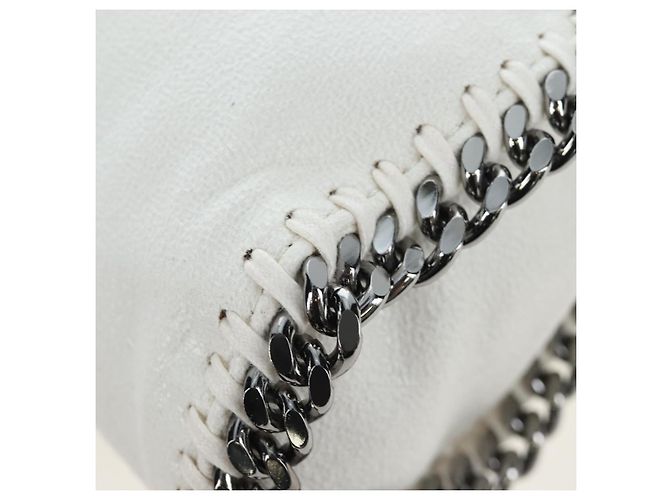 Stella Mc Cartney Borsa Stella MacCartney Chain Falabella Polyester 2way White Silver Auth 203007A Argento Bianco - vista 19