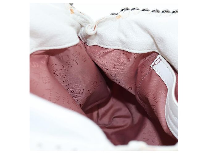 Stella Mc Cartney Borsa Stella MacCartney Chain Falabella Polyester 2way White Silver Auth 203007A Argento Bianco - vista 21