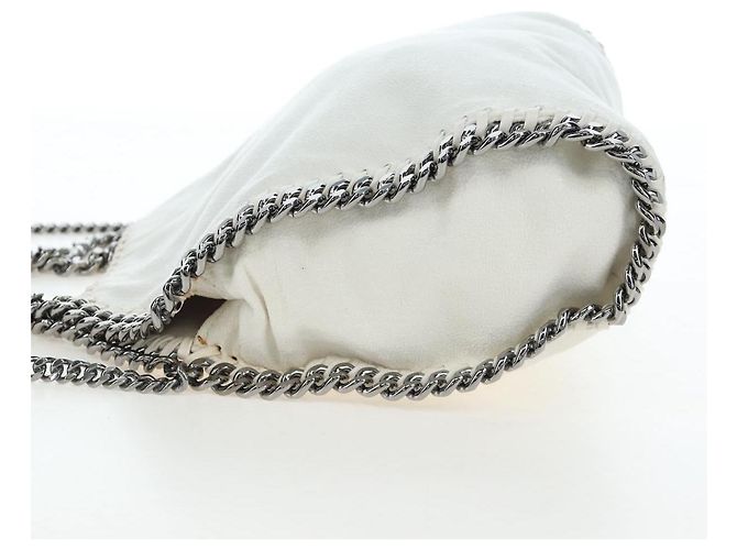 Stella Mc Cartney Borsa Stella MacCartney Chain Falabella Polyester 2way White Silver Auth 203007A Argento Bianco - vista 3
