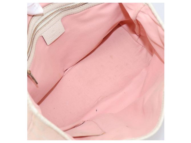 Borsa GUCCI GG Canvas Sherry Line Pink Gold 139261 Auth 202455 Rosa D'oro - vista 11