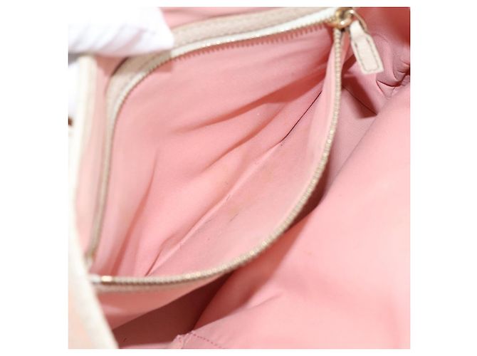 Borsa GUCCI GG Canvas Sherry Line Pink Gold 139261 Auth 202455 Rosa D'oro - vista 21