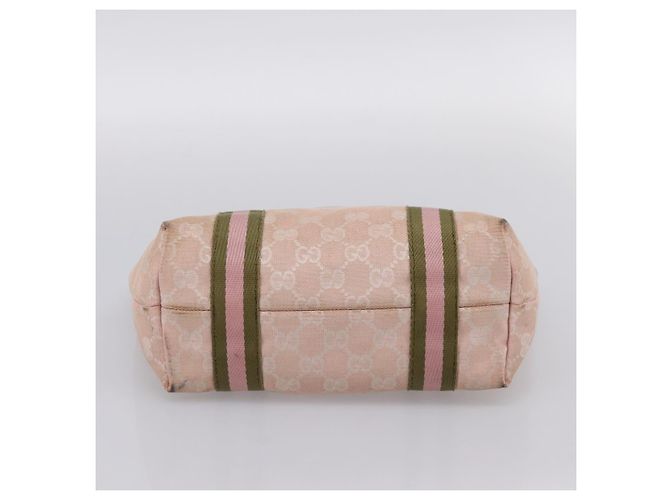 Borsa GUCCI GG Canvas Sherry Line Pink Gold 139261 Auth 202455 Rosa D'oro - vista 5