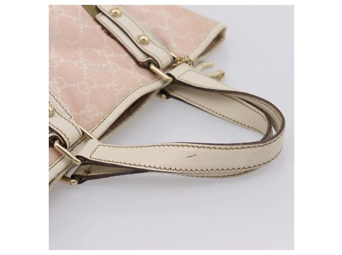 Borsa GUCCI GG Canvas Sherry Line Pink Gold 139261 Auth 202455 Rosa D'oro - vista 7