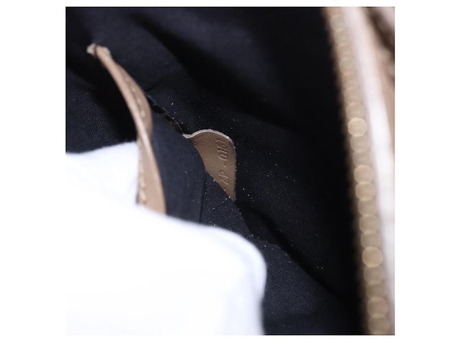 Céline CELINE Luggage Nano Shopper Hand Bag Leather 2way Beige Gold Auth 200630A D'oro - vista 12