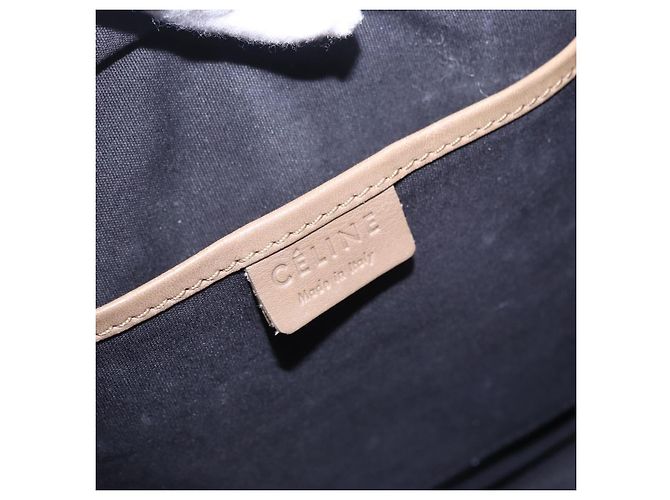 Céline CELINE Luggage Nano Shopper Hand Bag Leather 2way Beige Gold Auth 200630A D'oro - vista 23