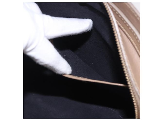 Céline CELINE Luggage Nano Shopper Hand Bag Leather 2way Beige Gold Auth 200630A D'oro - vista 26