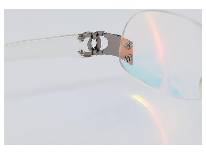 Gafas de sol sin montura CHANEL plástico Clear CC Auth BA15679 - vista 15