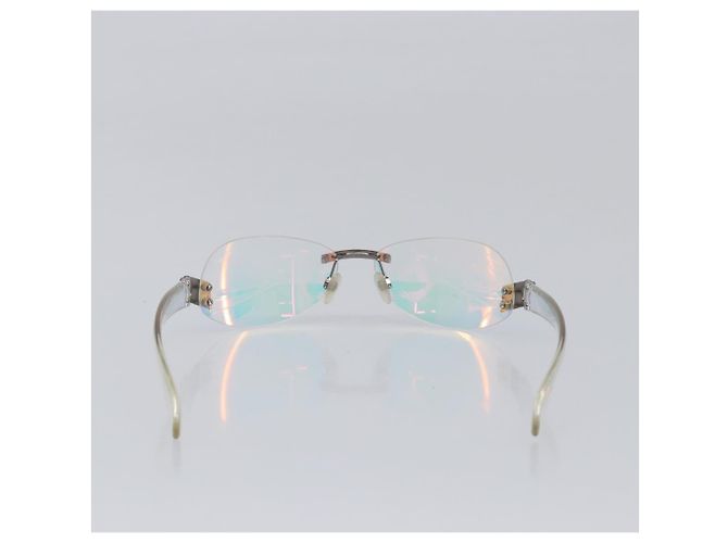 Gafas de sol sin montura CHANEL plástico Clear CC Auth BA15679 - vista 2