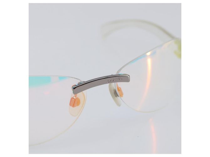 Gafas de sol sin montura CHANEL plástico Clear CC Auth BA15679 - vista 7