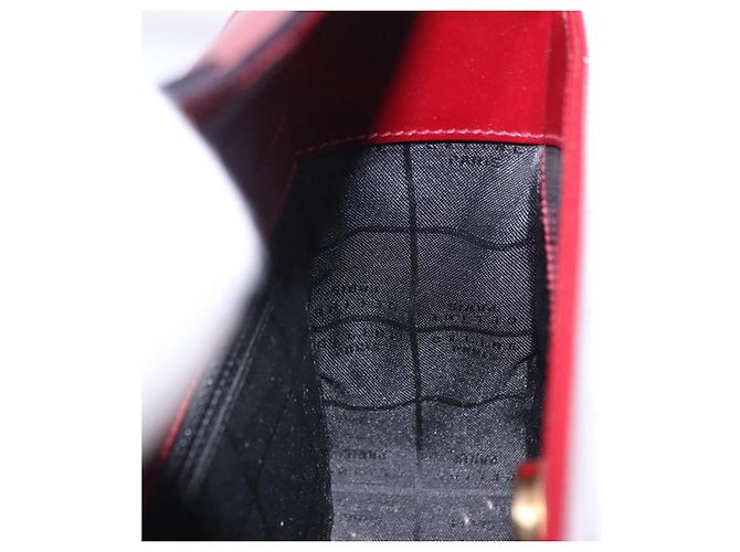 Céline Bolsa de Ombro CELINE em Couro Bordeaux Tom Dourado Auth ka6074 - vista 21