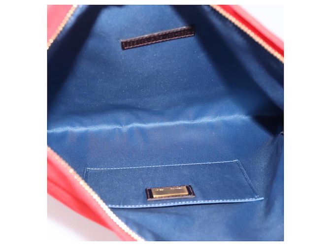 Borsa a pochette FENDI Zucca Canvas Rosso Oro Auth 200728A D'oro - vista 10