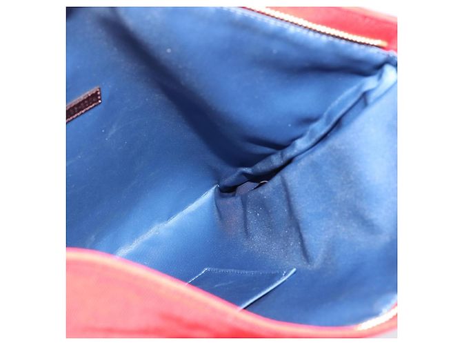 Borsa a pochette FENDI Zucca Canvas Rosso Oro Auth 200728A D'oro - vista 17