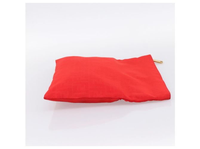 Borsa a pochette FENDI Zucca Canvas Rosso Oro Auth 200728A D'oro - vista 3