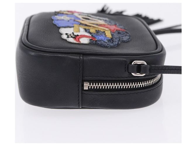 Autre Marque Borsa a tracolla SAINT LAURENT Pelle Nero Argento 457574 Auth ka6144M - vista 3