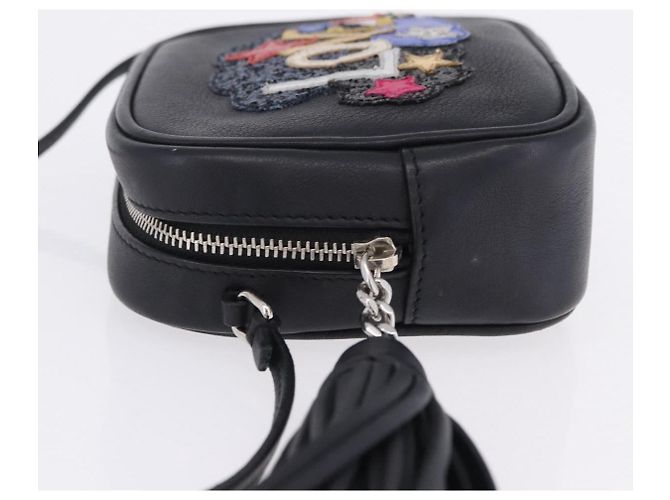 Autre Marque Borsa a tracolla SAINT LAURENT Pelle Nero Argento 457574 Auth ka6144M - vista 4