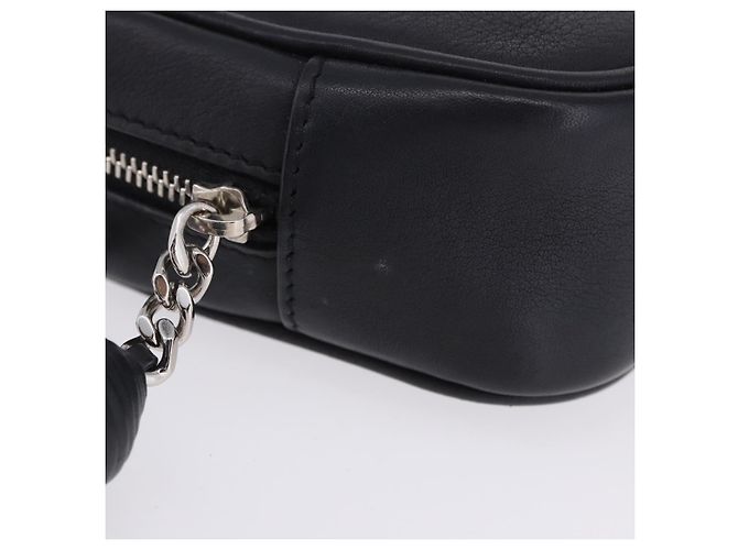 Autre Marque Borsa a tracolla SAINT LAURENT Pelle Nero Argento 457574 Auth ka6144M - vista 5