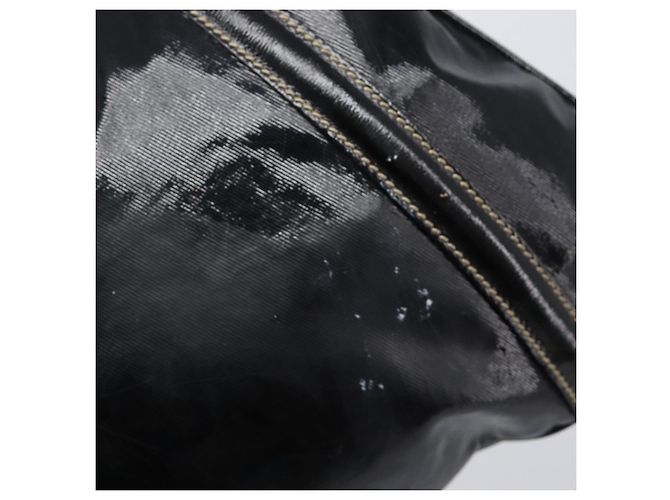 Borsa a tracolla GUCCI Interlocking PVC Leather Black Gold Tone 162740 Auth 201423 Nero - vista 10