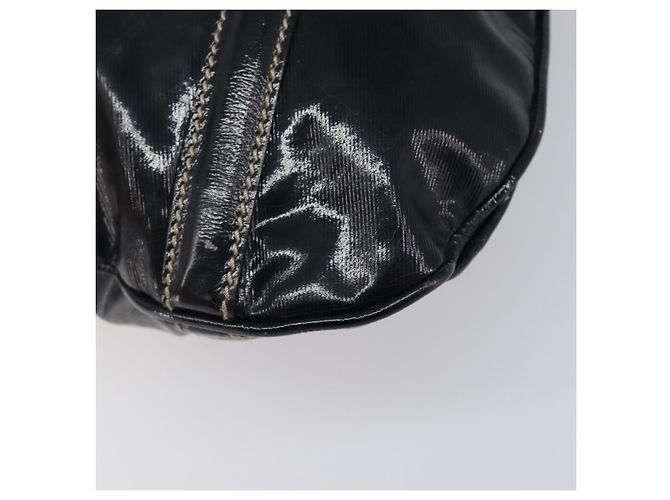 Borsa a tracolla GUCCI Interlocking PVC Leather Black Gold Tone 162740 Auth 201423 Nero - vista 14