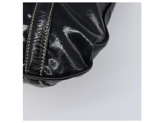 Borsa a tracolla GUCCI Interlocking PVC Leather Black Gold Tone 162740 Auth 201423 Nero - vista 16