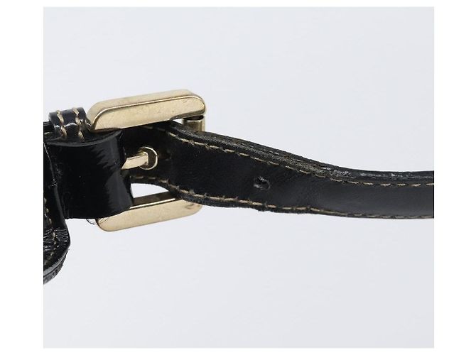 Borsa a tracolla GUCCI Interlocking PVC Leather Black Gold Tone 162740 Auth 201423 Nero - vista 9
