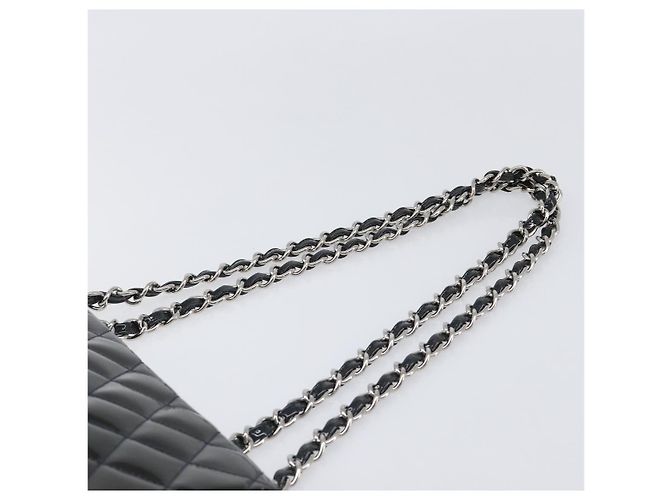 Bolso CHANEL Chain Matelasse 30 de cuero charol Verde Plata CC Auth 200422V - vista 14