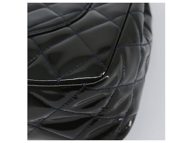 Bolso CHANEL Chain Matelasse 30 de cuero charol Verde Plata CC Auth 200422V - vista 16