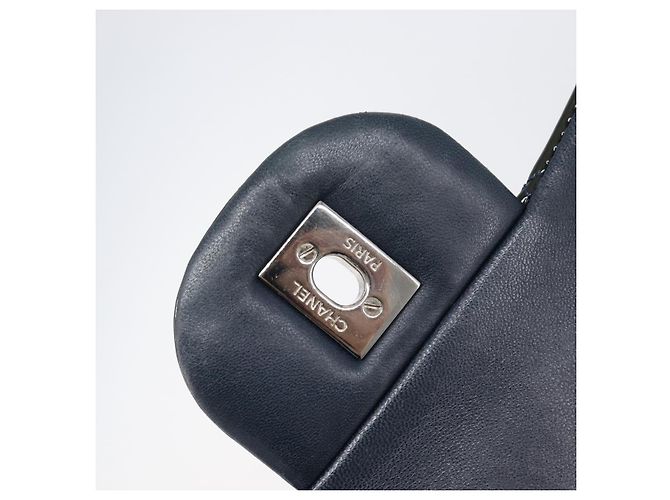 Bolso CHANEL Chain Matelasse 30 de cuero charol Verde Plata CC Auth 200422V - vista 19