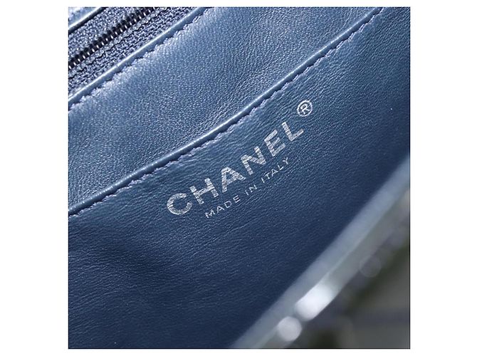 Bolso CHANEL Chain Matelasse 30 de cuero charol Verde Plata CC Auth 200422V - vista 20