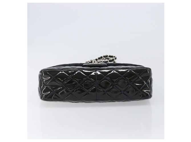Bolso CHANEL Chain Matelasse 30 de cuero charol Verde Plata CC Auth 200422V - vista 5