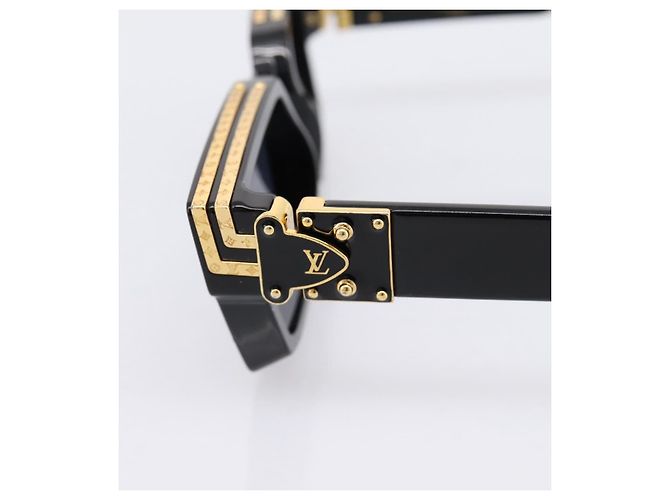 LOUIS VUITTON 1.1 Millionaire Sunglasses Plastic Black Gold Z1165E Auth 203374M Nero - vista 6