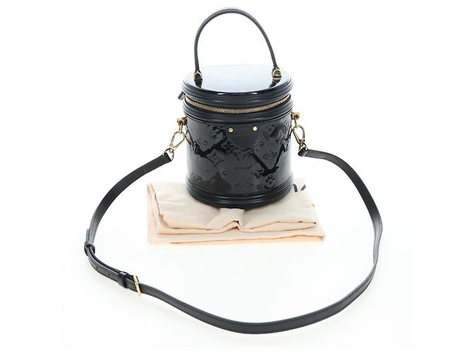 LOUIS VUITTON Monogram Vernis Cannes PM Hand Bag Black M53997 LV Auth 200965SAM Nero - vista 12