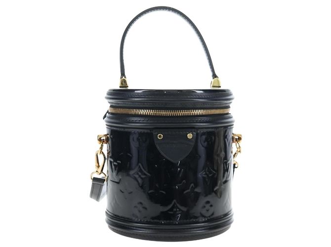 LOUIS VUITTON Monogram Vernis Cannes PM Hand Bag Black M53997 LV Auth 200965SAM Nero - vista 13