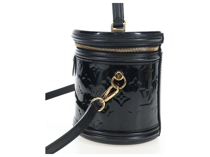 LOUIS VUITTON Monogram Vernis Cannes PM Hand Bag Black M53997 LV Auth 200965SAM Nero - vista 3