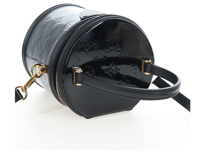 LOUIS VUITTON Monogram Vernis Cannes PM Hand Bag Black M53997 LV Auth 200965SAM Nero - vista 6