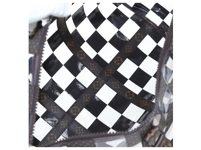 Borsa LOUIS VUITTON monogram chess Keepall Bandouliere 50 M20864 LV Auth 199399SM Monogramma - vista 10