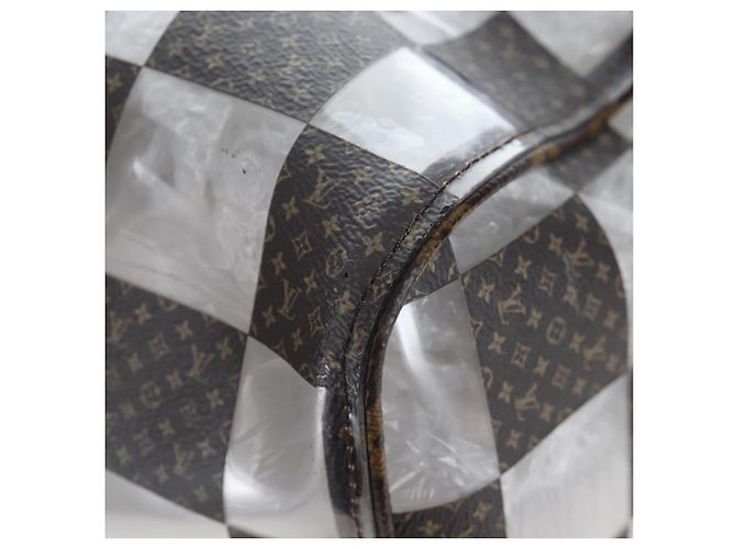 Borsa LOUIS VUITTON monogram chess Keepall Bandouliere 50 M20864 LV Auth 199399SM Monogramma - vista 21