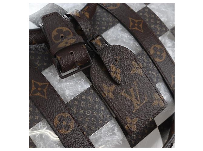 Borsa LOUIS VUITTON monogram chess Keepall Bandouliere 50 M20864 LV Auth 199399SM Monogramma - vista 24