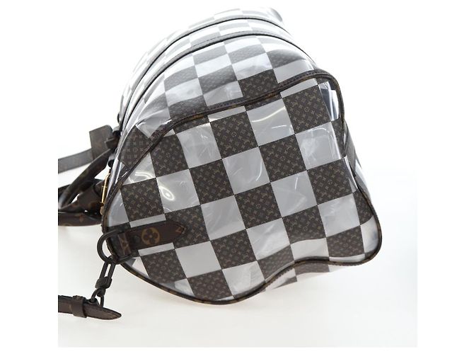Borsa LOUIS VUITTON monogram chess Keepall Bandouliere 50 M20864 LV Auth 199399SM Monogramma - vista 3
