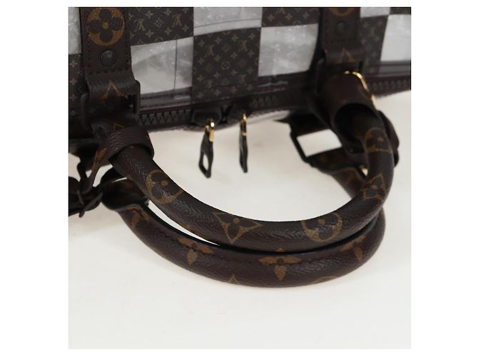 Borsa LOUIS VUITTON monogram chess Keepall Bandouliere 50 M20864 LV Auth 199399SM Monogramma - vista 7