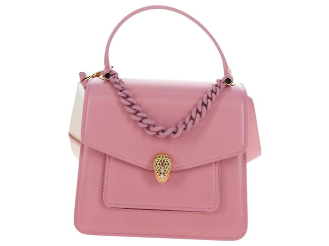 Bulgari Borsa a mano BVLGARI Serpenti in pelle 2way Rosa Oro Auth 200069SAM D'oro - vista 13