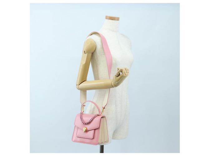 Bulgari Borsa a mano BVLGARI Serpenti in pelle 2way Rosa Oro Auth 200069SAM D'oro - vista 34