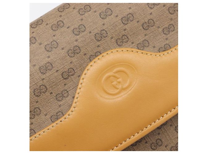 GUCCI Micro GG Supreme Schultertasche PVC Beige Gold 004 106 0024 Auth 200513 Golden - Ansicht 17