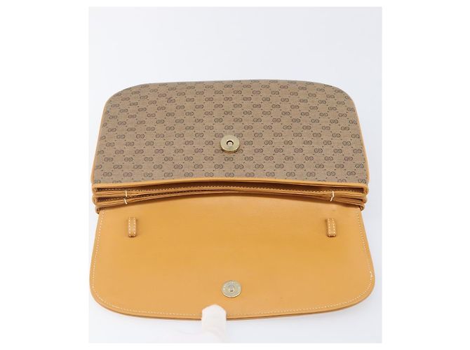 GUCCI Micro GG Supreme Schultertasche PVC Beige Gold 004 106 0024 Auth 200513 Golden - Ansicht 8
