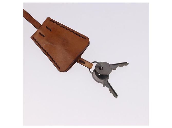 Bolsa de Ombro PRADA em Couro Marrom Prata Auth 202998 - vista 21