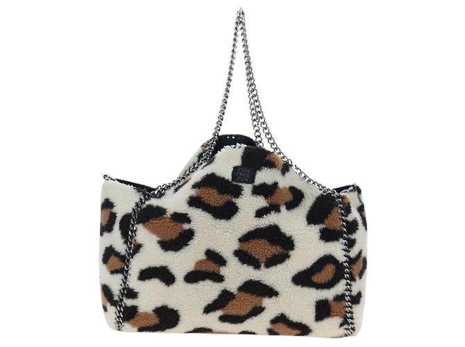 Stella Mc Cartney Stella MacCartney Bolsa de Ombro Tote com Corrente Bore Ivory Silver Auth 203012V Prata Cru - vista 13