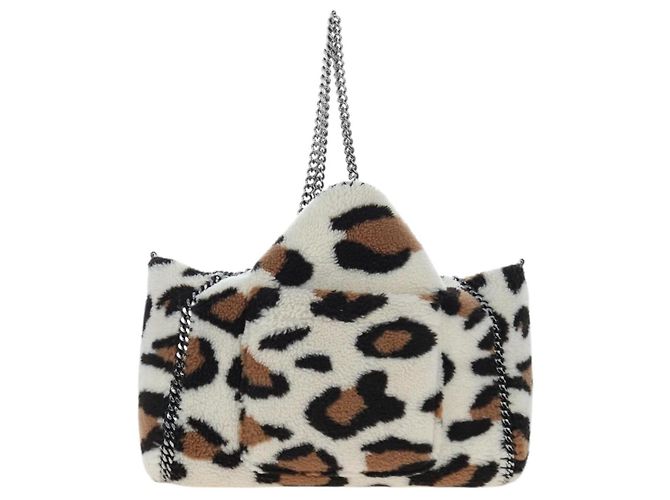 Stella Mc Cartney Stella MacCartney Bolsa de Ombro Tote com Corrente Bore Ivory Silver Auth 203012V Prata Cru - vista 2
