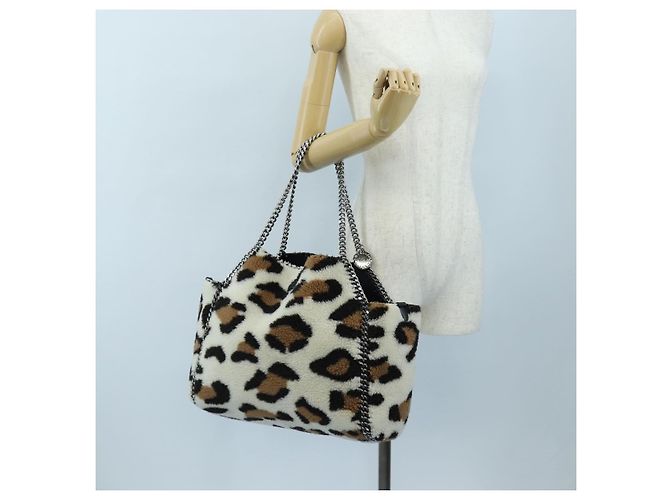 Stella Mc Cartney Stella MacCartney Bolsa de Ombro Tote com Corrente Bore Ivory Silver Auth 203012V Prata Cru - vista 27