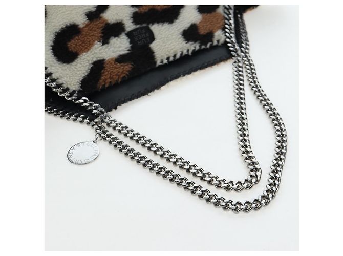 Stella Mc Cartney Stella MacCartney Bolsa de Ombro Tote com Corrente Bore Ivory Silver Auth 203012V Prata Cru - vista 7