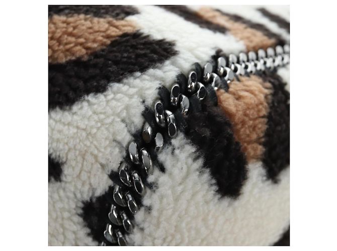 Stella Mc Cartney Stella MacCartney Bolsa de Ombro Tote com Corrente Bore Ivory Silver Auth 203012V Prata Cru - vista 9