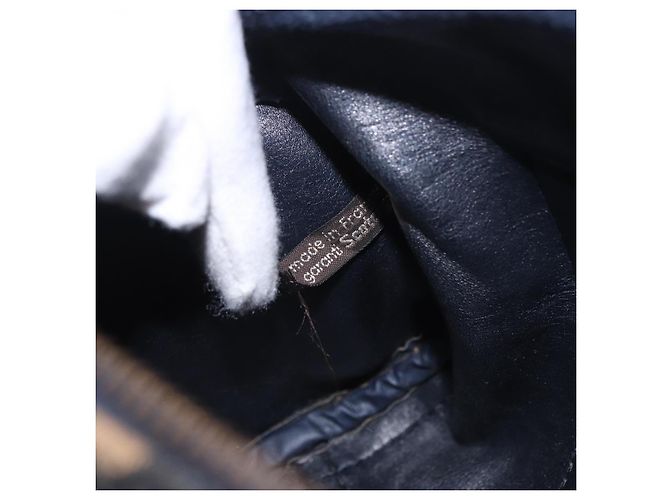 Borsa a mano Christian Dior Trotter Canvas Navy Gold Auth 203227 D'oro Blu navy - vista 24